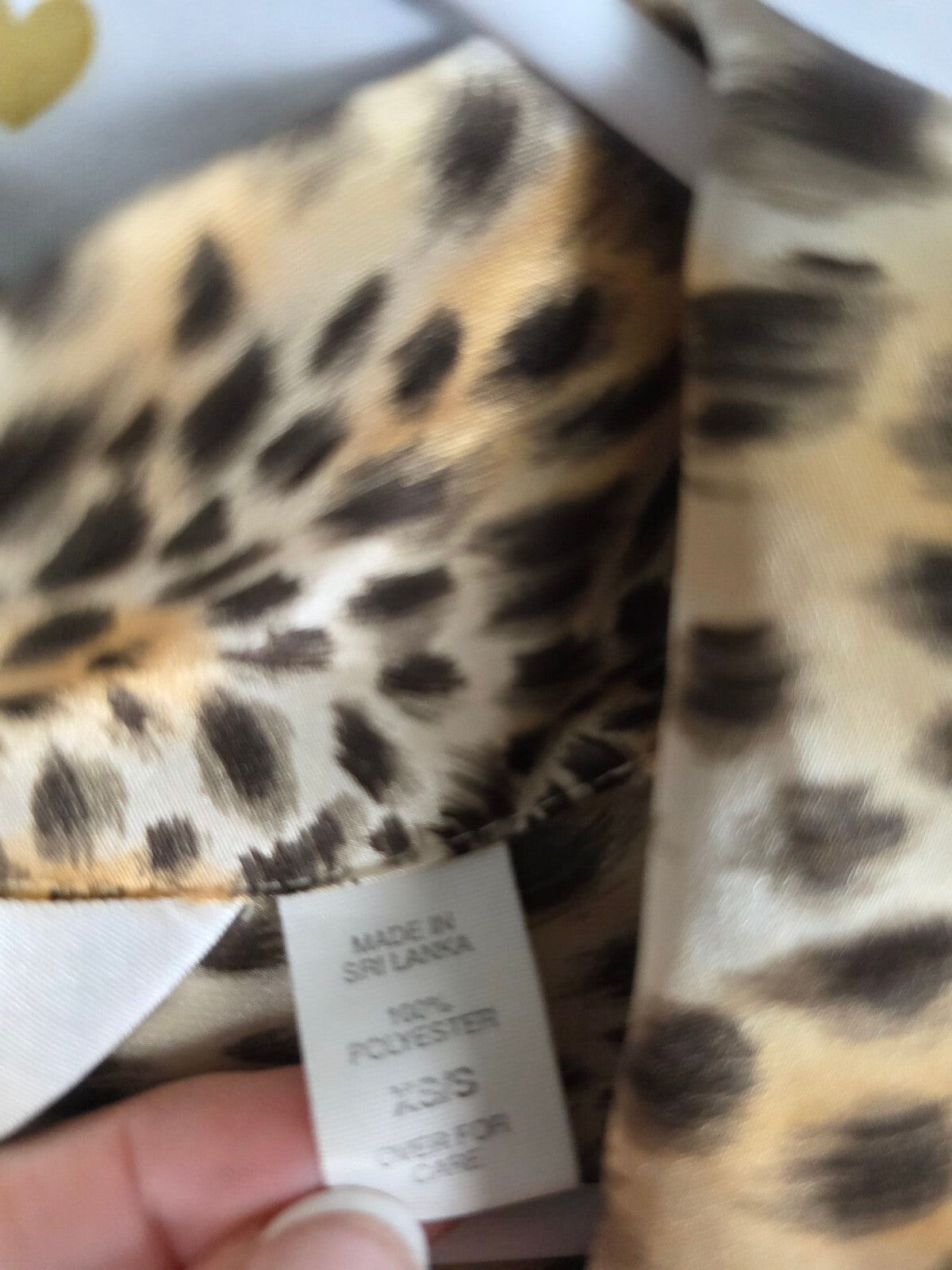 Victorias Secret Satin Silky Robe Animal Print Cheetah XS S Heart Label Vintage