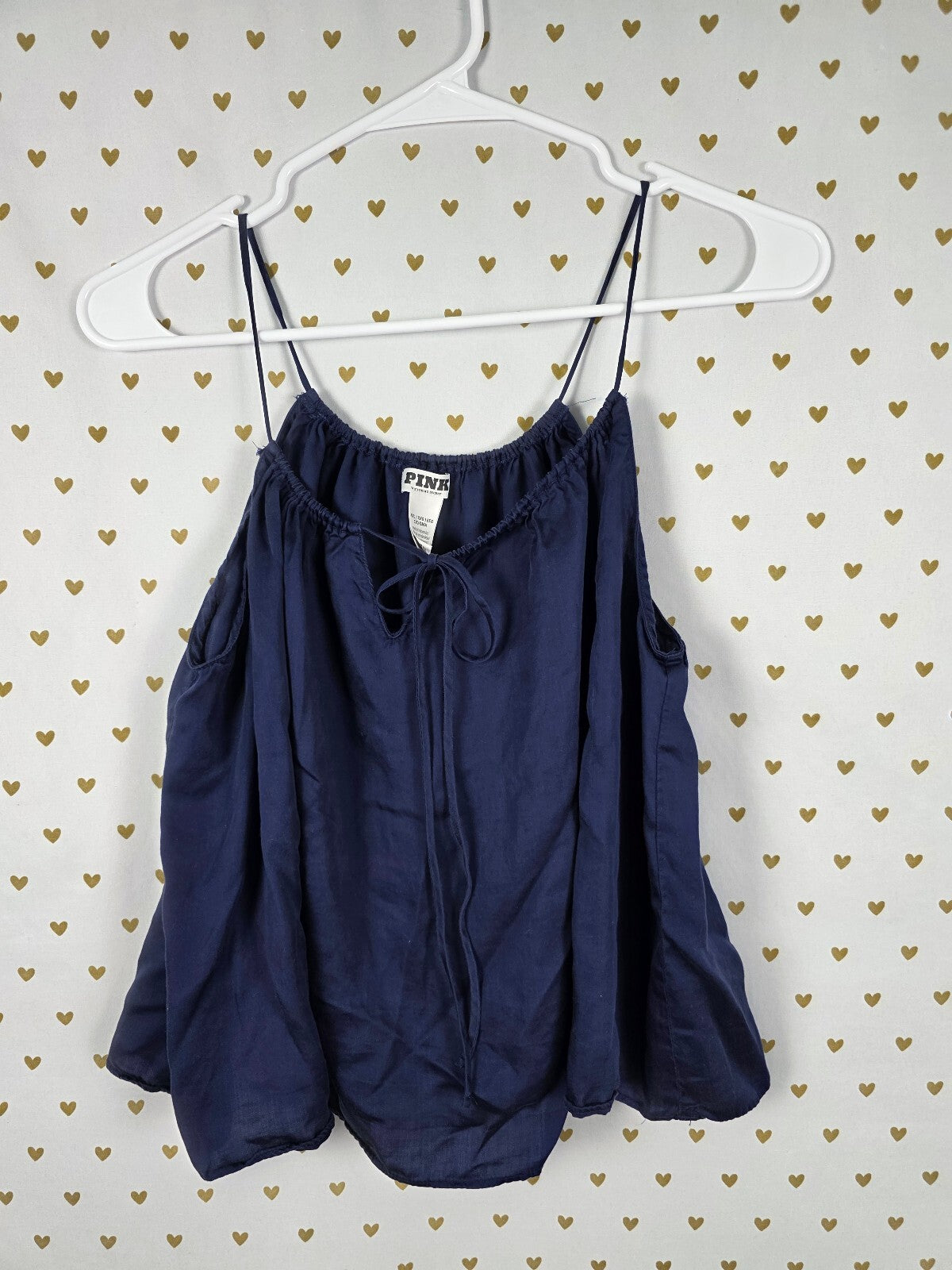 Victorias Secret PINK Blue Lyocell 2XL XXL babydoll Tank Top Flowy