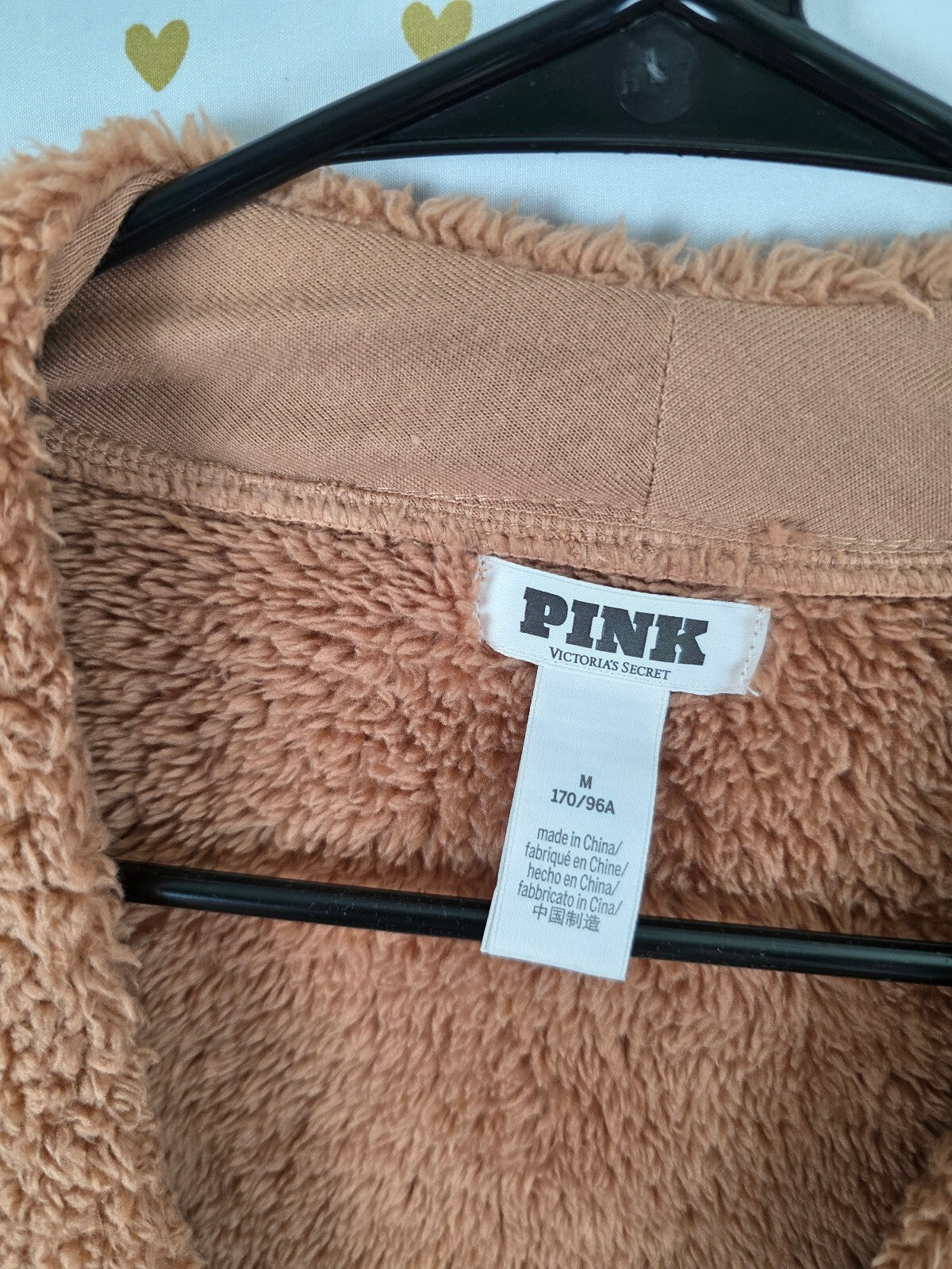Victoria's Secret PINK Sherpa Teddy Fleece Cropped Cardigan Shorts 2 Piece Set