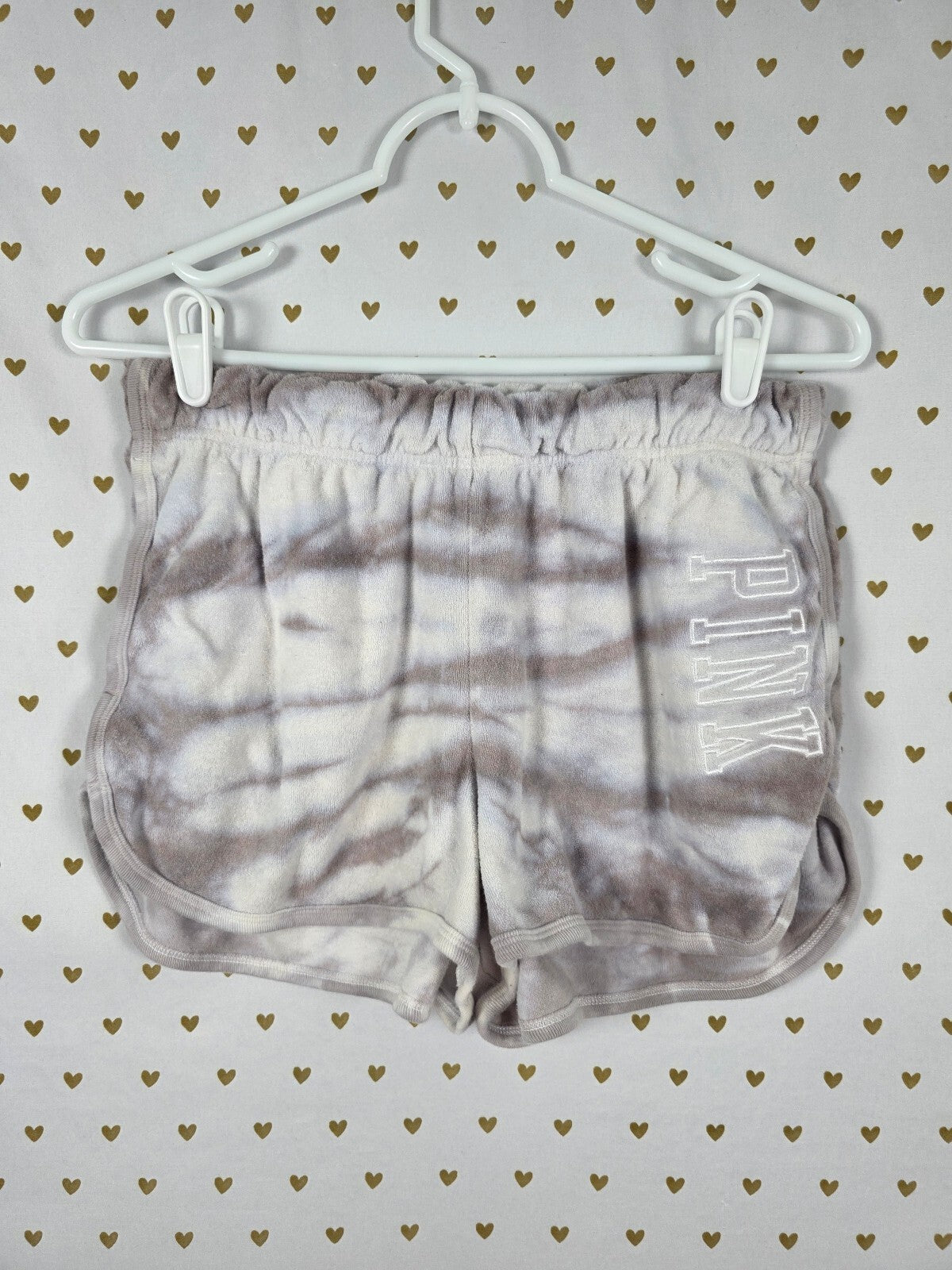 Victorias Secret PINK Tye Dye MEDIUM Velour Sweat Shorts