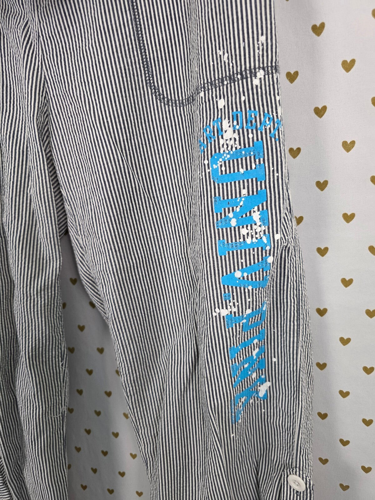 Vintage Victoria's Secret PINK Pinstripe Capri Pants Roll Tab Cropped Small