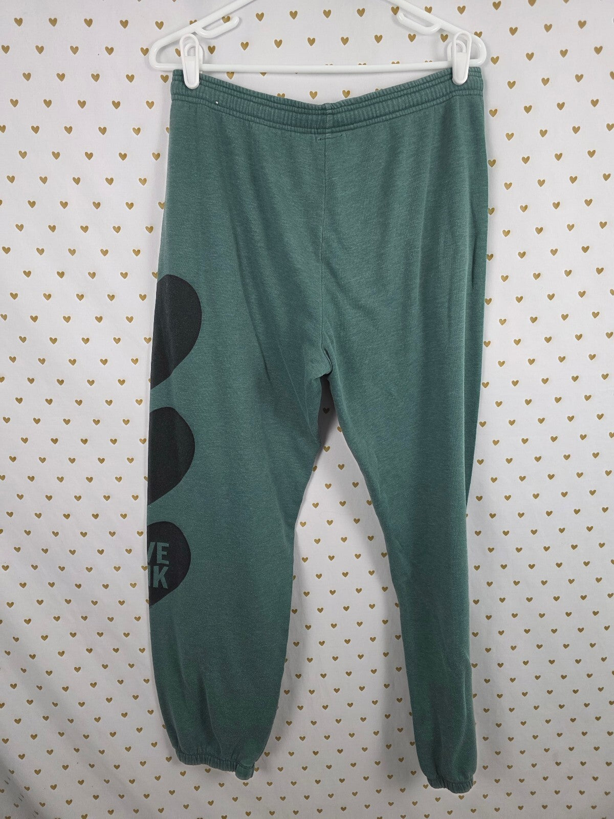 Victorias Secret PINK Vintage Long Love Heart Logo Sweats Sweatpants Small