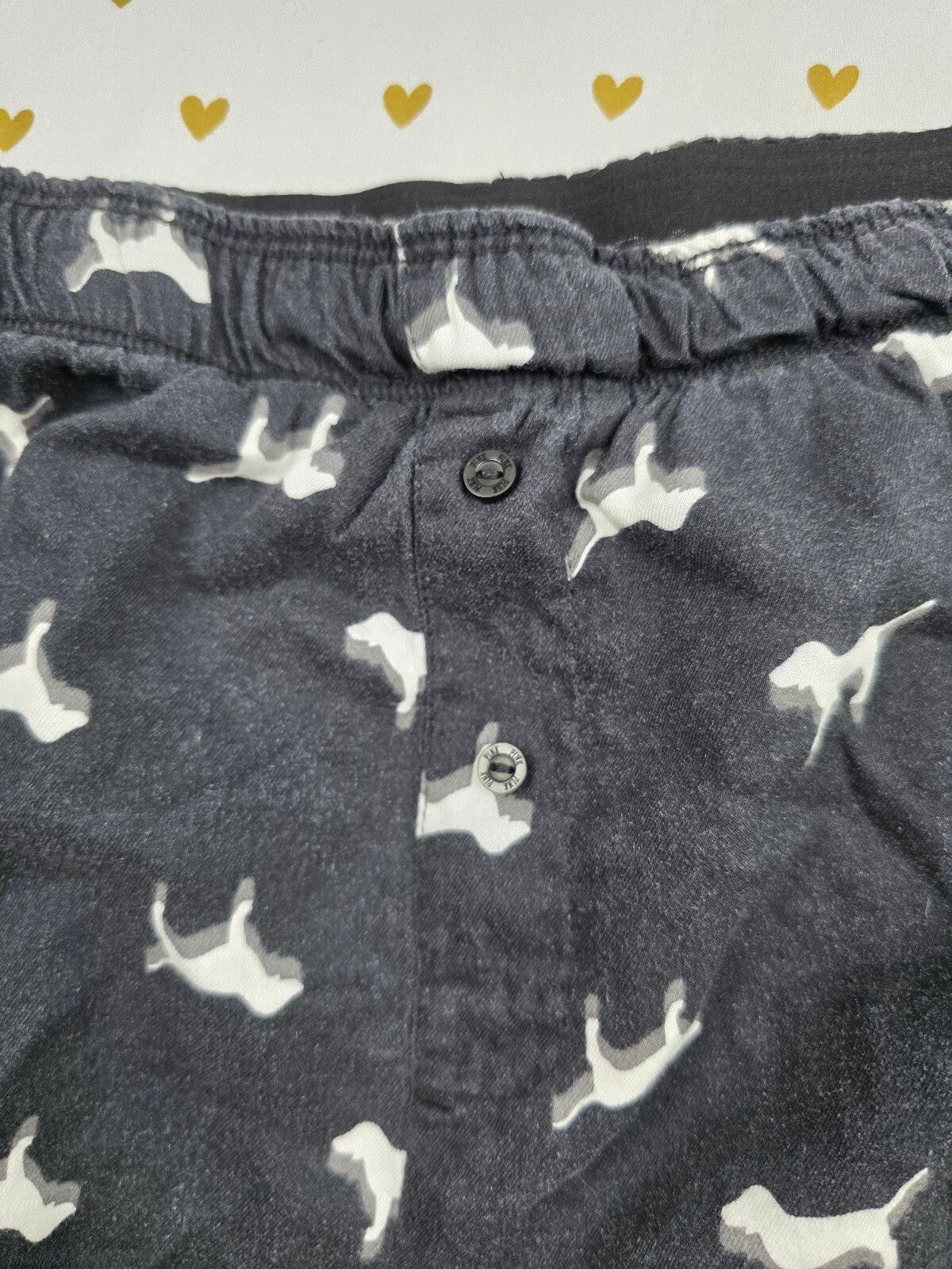 Victorias Secret PINK Black Dogs XL Sleep Shorts Boxers Pajama Bottoms