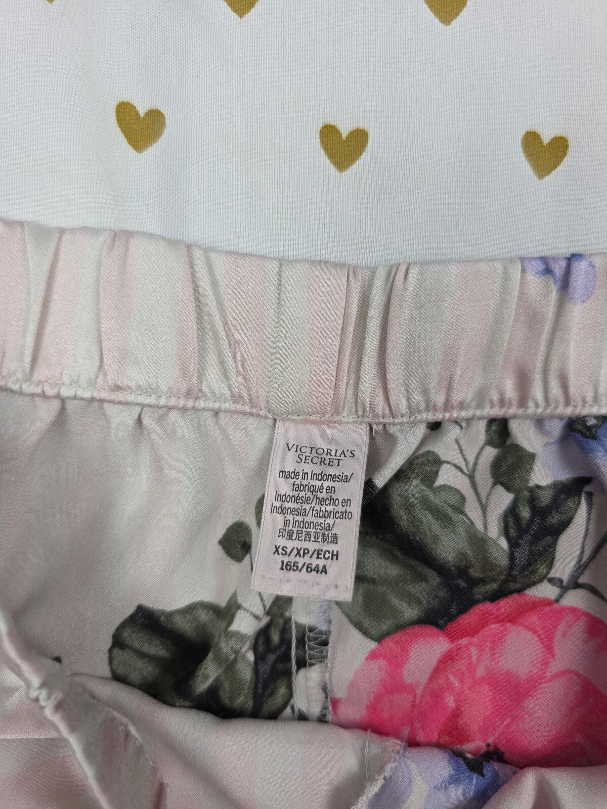 Victorias Secret Satin Floral XS Sleep Shorts Boxers Pajama Bottoms