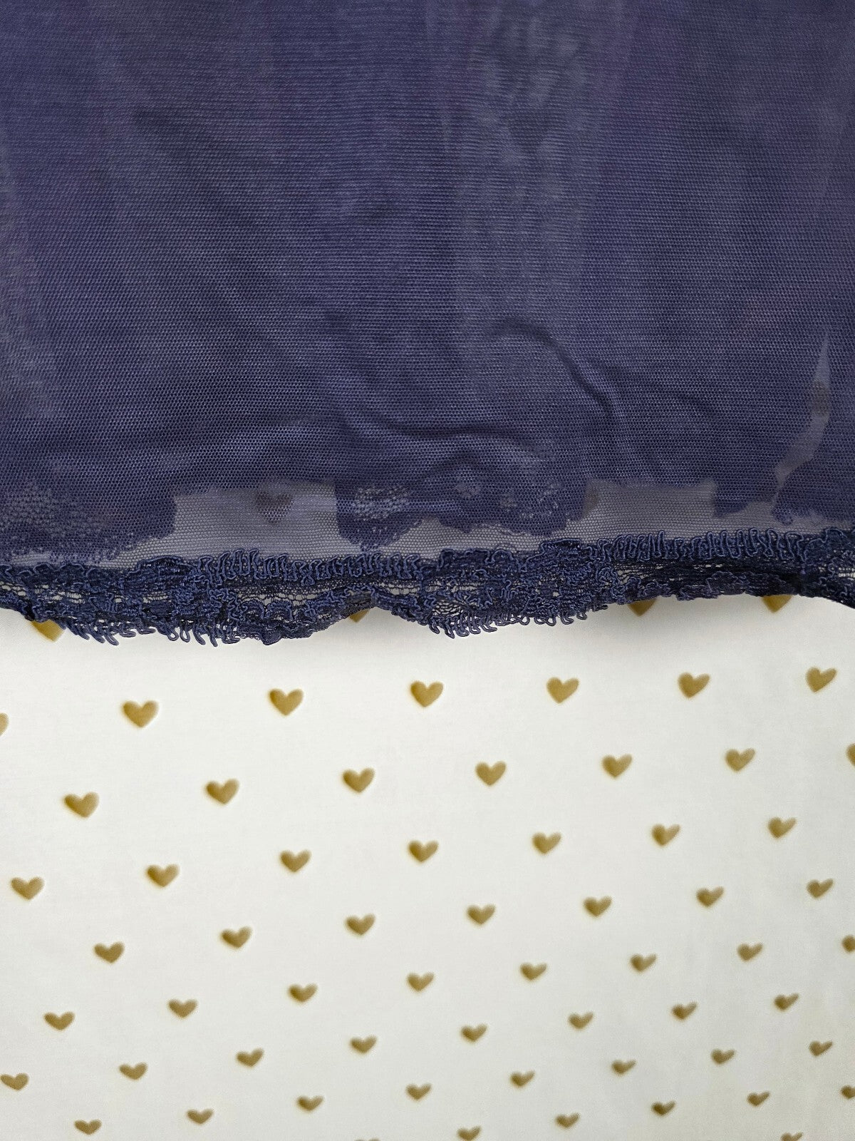 Victorias Secret Sheer Dark Blue Slip Dress Nightie Lingerie XS