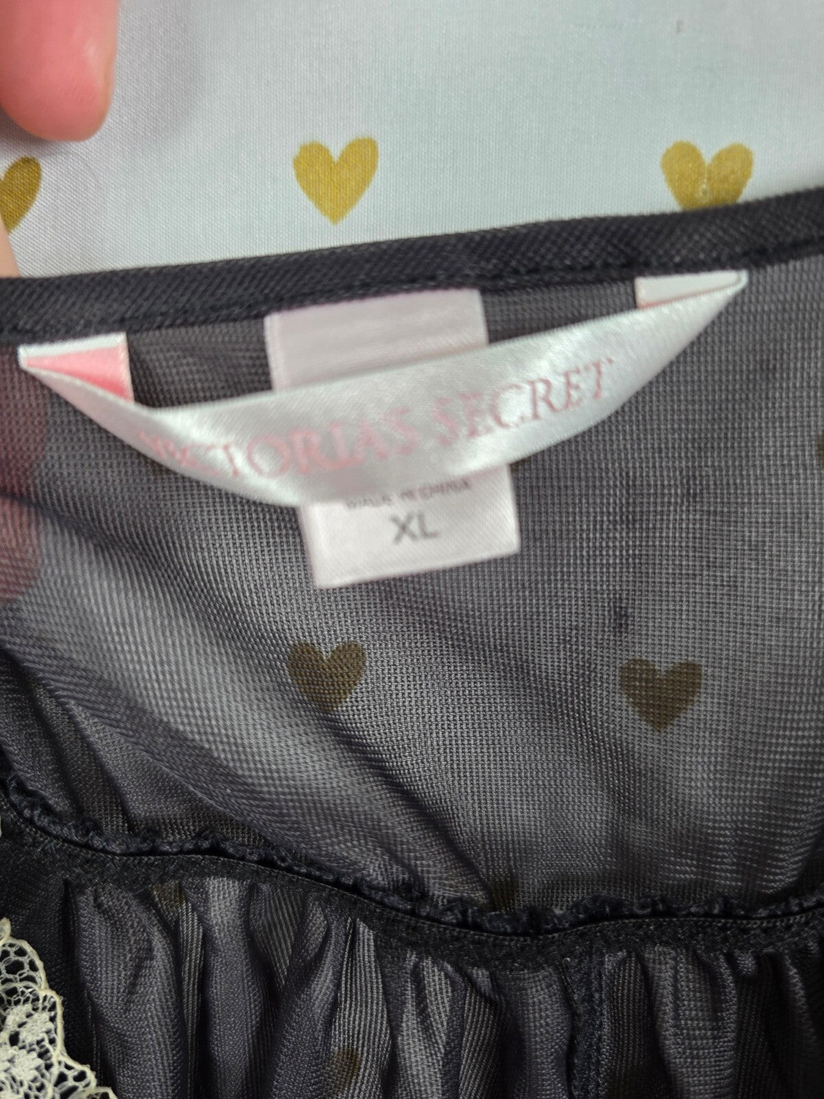 Victorias Secret sheer Sexy Vintage babydoll Nightie Lingerie XL