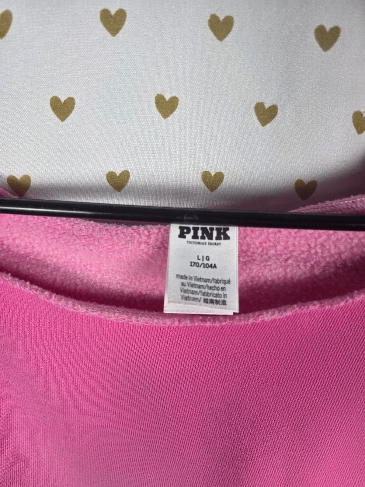 Victorias Secret PINK Gradient Slouchy Sweater Shirt Sweats SET Large 2pc