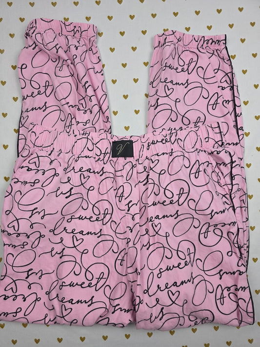 Victorias Secret Pink Logo Sleep Pants Pajama Bottoms PJ Pants SMALL