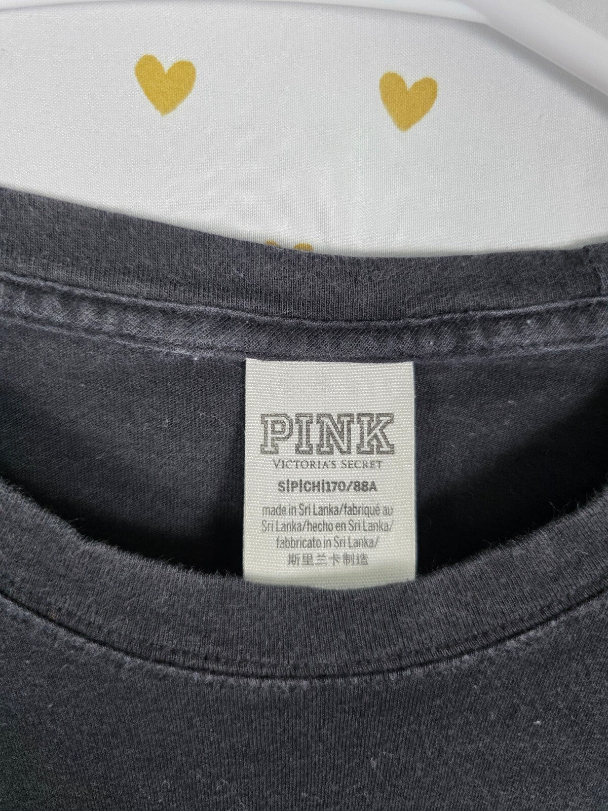Victorias Secret PINK Gold Bling Sequined Long Sleeve Tee shirt Small