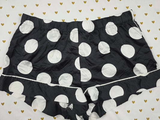 Victorias Secret Satin Polka Dot Medium  Sleep Shorts Boxers Pajama Bottoms
