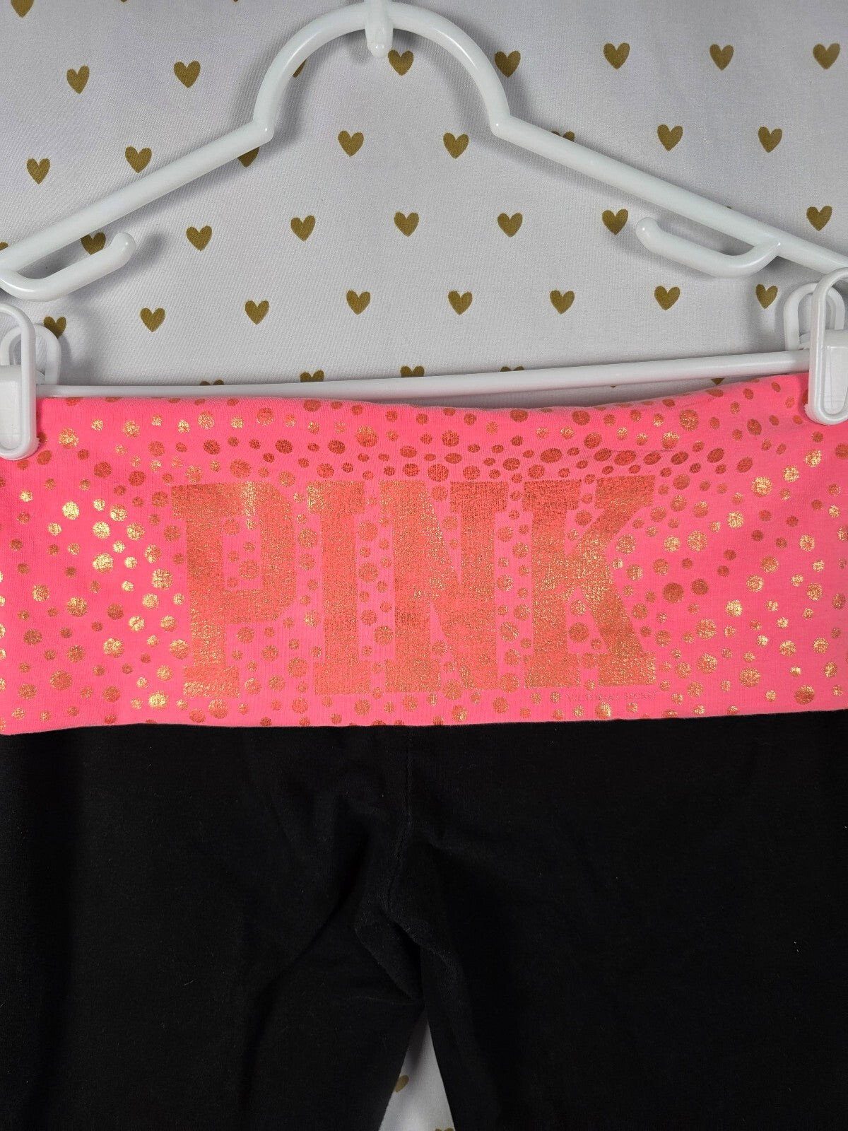 Victorias Secret PINK Vintage Y2k Bling Foldover Yoga Pants Capri Small