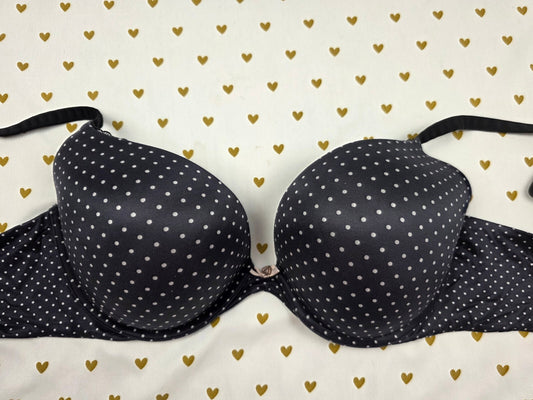 Victoria's Secret Polka Dot Push Up Bra Body By Victoria 34DDD 34F