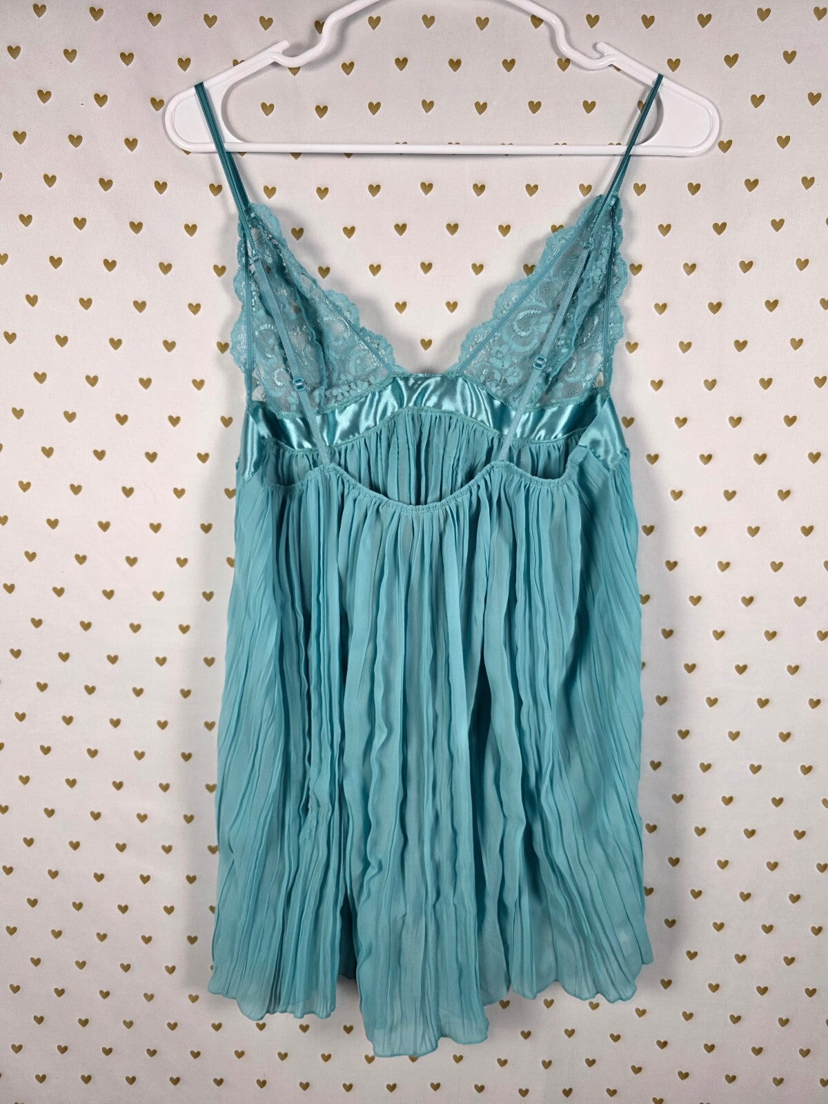 Victorias Secret Large Pleated Flowy Babydoll Nightie Lingerie Slip Dress
