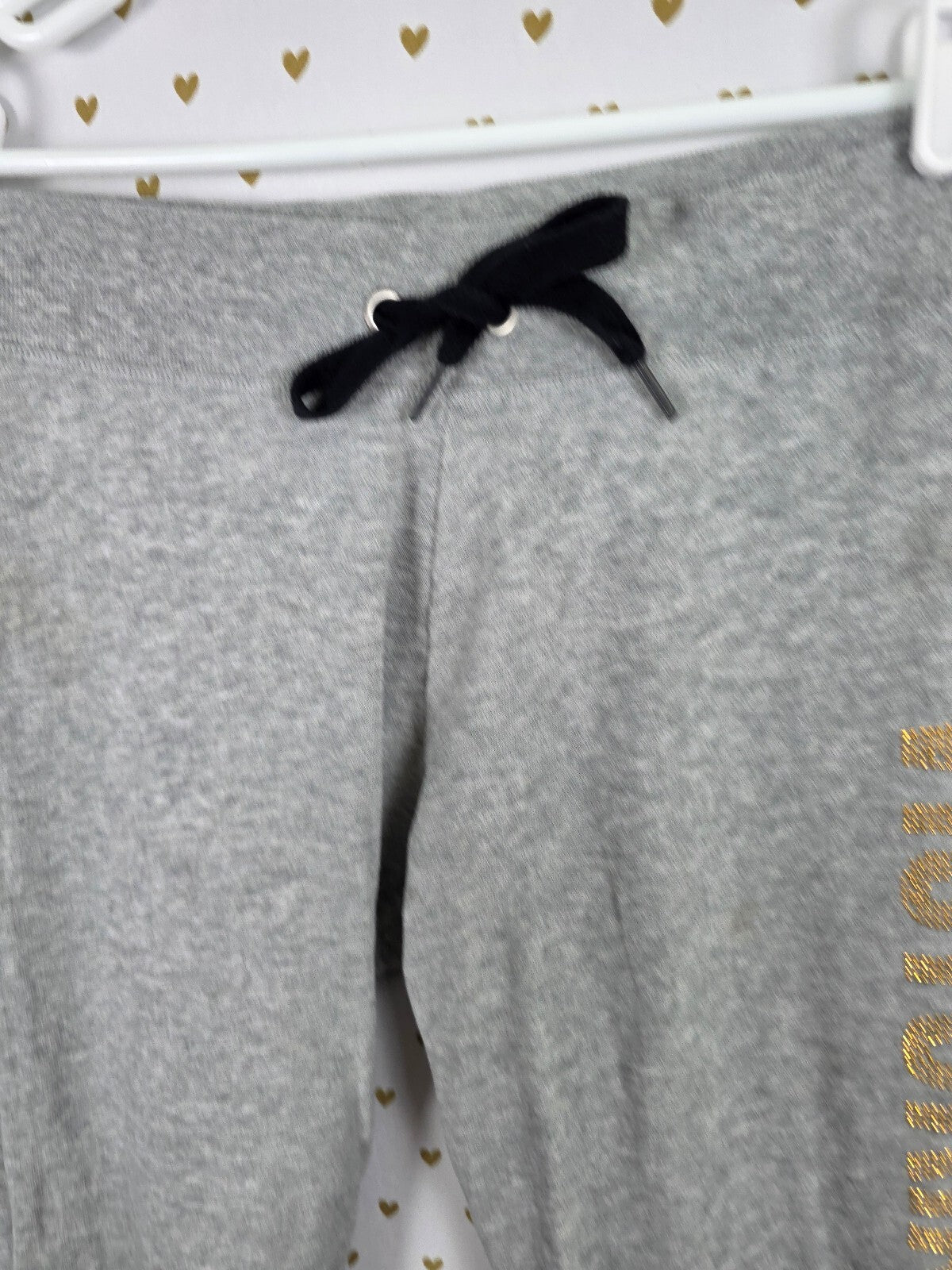 Victorias Secret Grey Capri Cropped Bling Sweats Supermodel Essentials SM