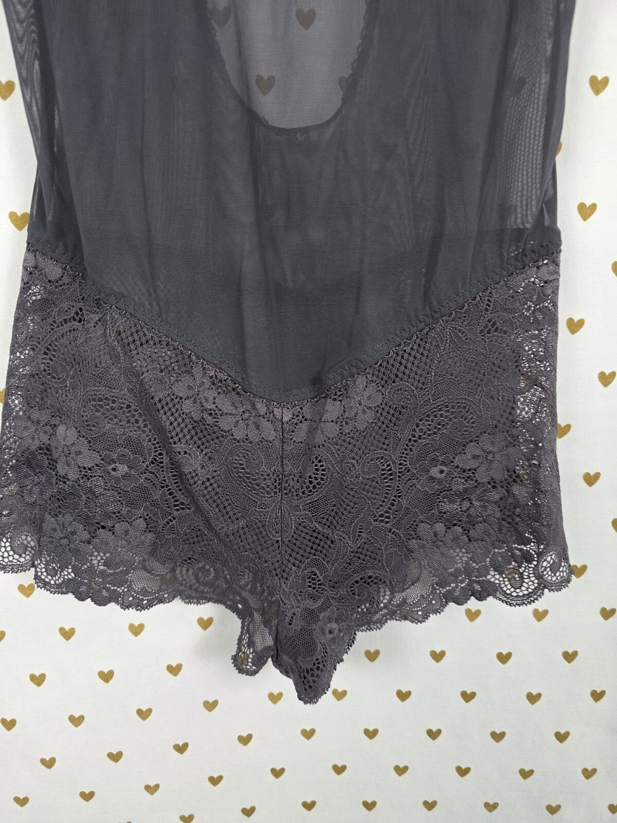 Victorias Secret Vintage Y2k Sheer Bodysuit Teddy Underwire One Piece ANGELS 36C