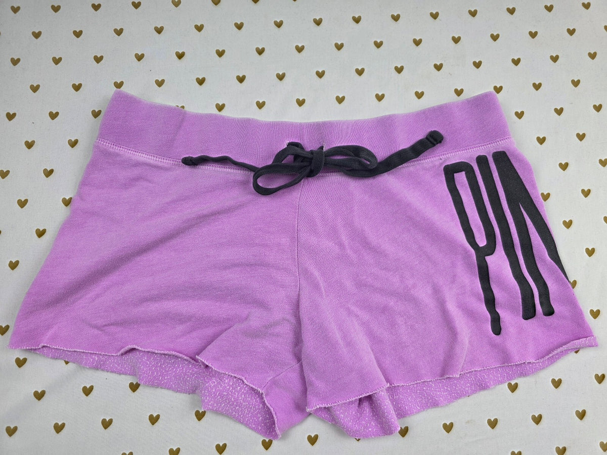 Victorias Secret PINK Vintage Y2k Logo purple sweat shorts Small