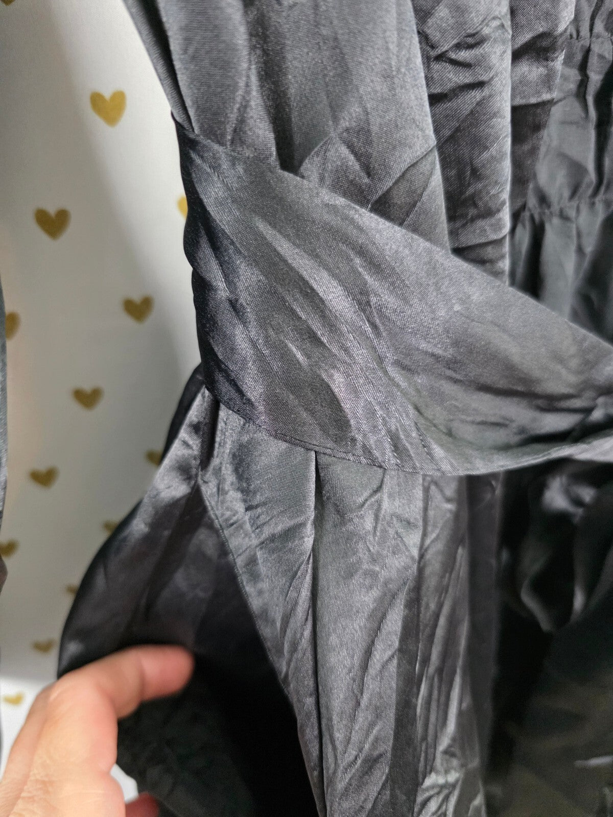 Victorias Secret Black Lounge Kimono Satin Silky Robe One Size Fits all