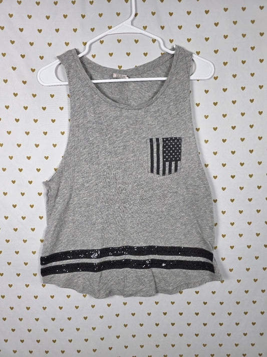 Victorias Secret PINK BLING Sequin USA America Sequined Tank Top XS