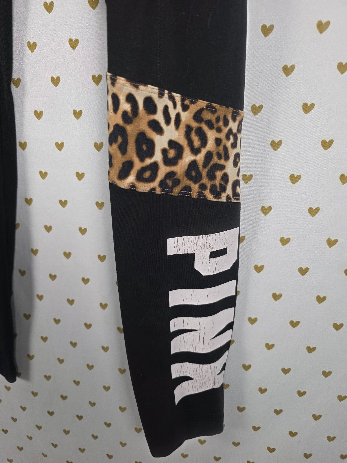 Victorias Secret PINK Leopard Cheetah SET Tee shirt Yoga Pants XS SM