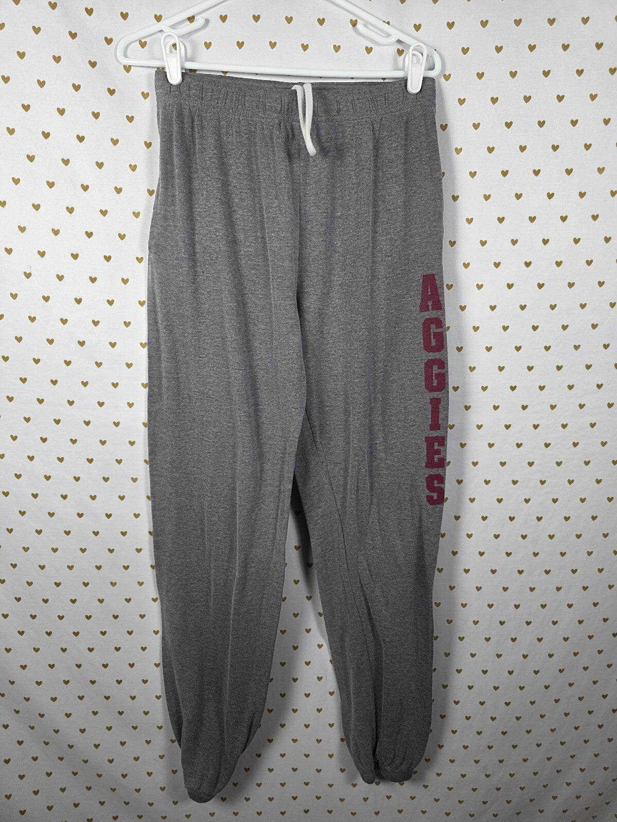 Victorias Secret PINK texas A & M Aggies Vintage Long Sweats Sweatpants Small