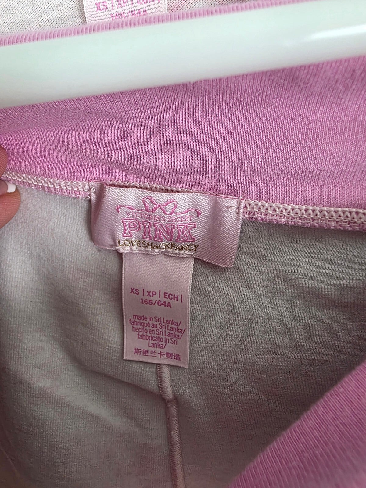 Victoria's Secret PINK x LoveShackFancy Bow Tee Foldover Shorts Set XS outfit