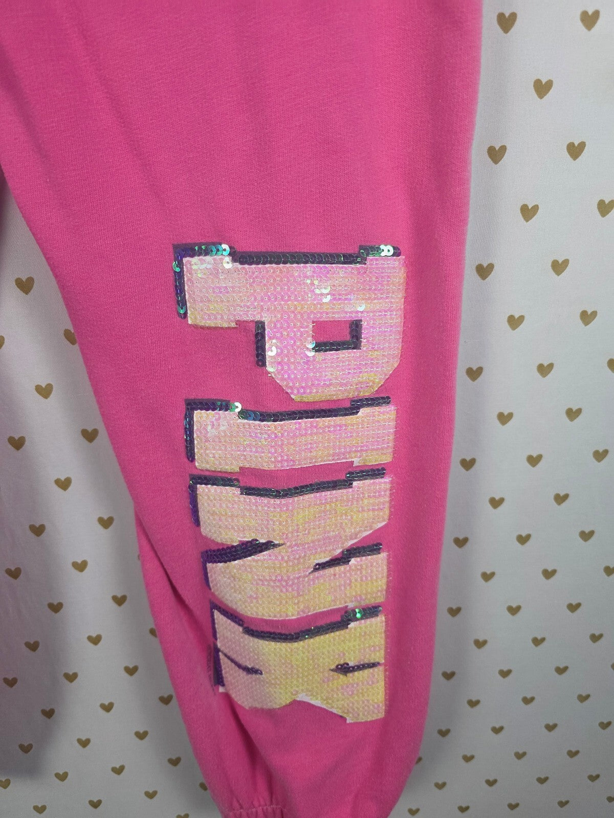 Victorias Secret PINK Vintage Bling Sequined Sweats Sweatpants Y2k Medium