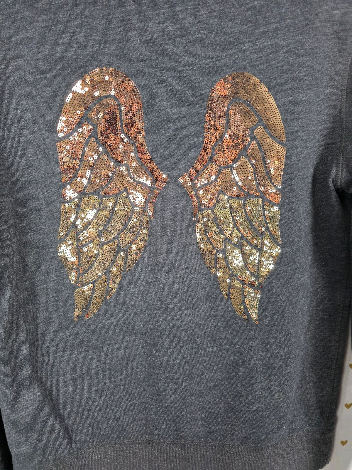Victorias Secret Angels gradient bling sequined wings full zip Hoodie jacket Sm