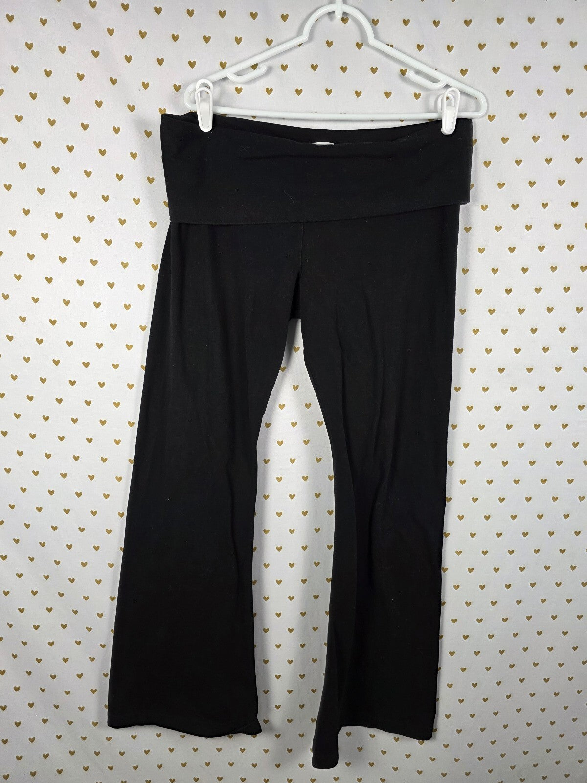Victorias Secret PINK Studded Bling Logo XL Foldover Flare Yoga Pants