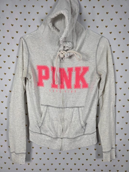 Victorias Secret Pink Full zip Logo Sweater Jacket XS