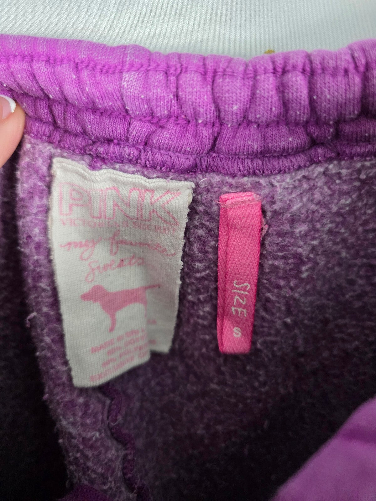 Victorias Secret PINK Vintage Purple Sweats Sweatpants Y2k Small TRUE LOVE
