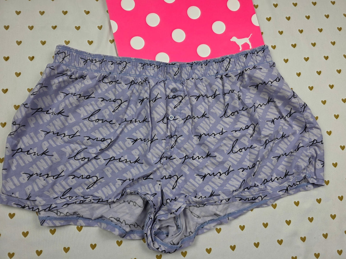 Victorias Secret PINK Logo Large Sleep Shorts Boxers Pajama Bottoms