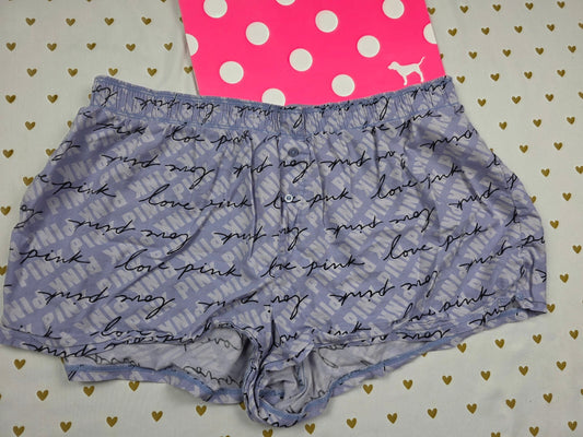 Victorias Secret PINK Logo Large Sleep Shorts Boxers Pajama Bottoms