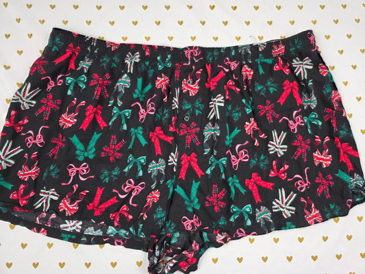 Victorias Secret PINK BOWS Cute 2XL XXL Sleep Shorts Boxers Pajama Bottoms