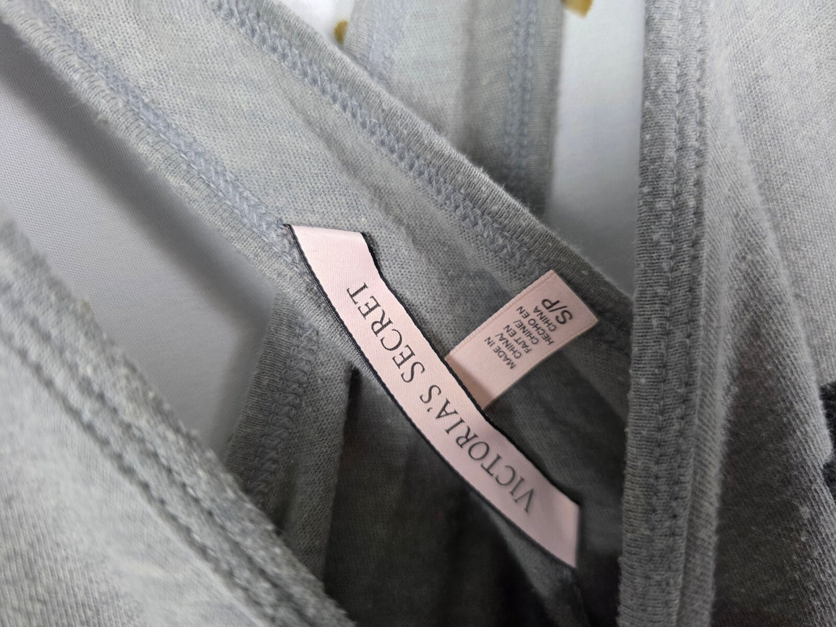 Victorias Secret WILD ONE Cross Back Tank Top Grey Small