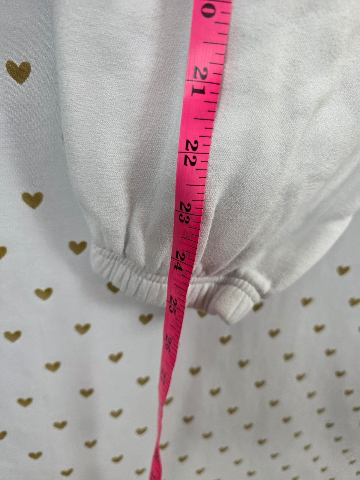 Victorias Secret PINK Campus Originals White Glitter Bling Logo Butt Sweats Med