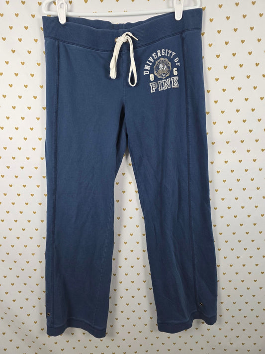 Victorias Secret PINK Unversity VINTAGE y2k MEDIUM 07 Sweats Sweatpants Blue