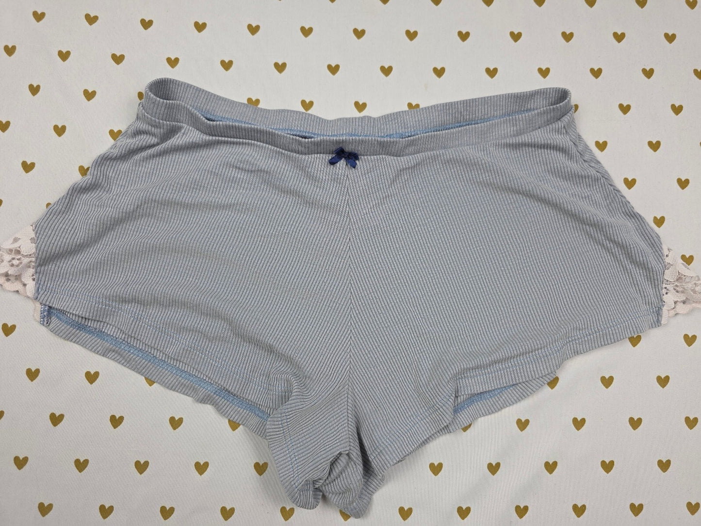 Victorias Secret Grey Stretchy Ribbed XS  Sleep Shorts Boxers Pajama Bottoms