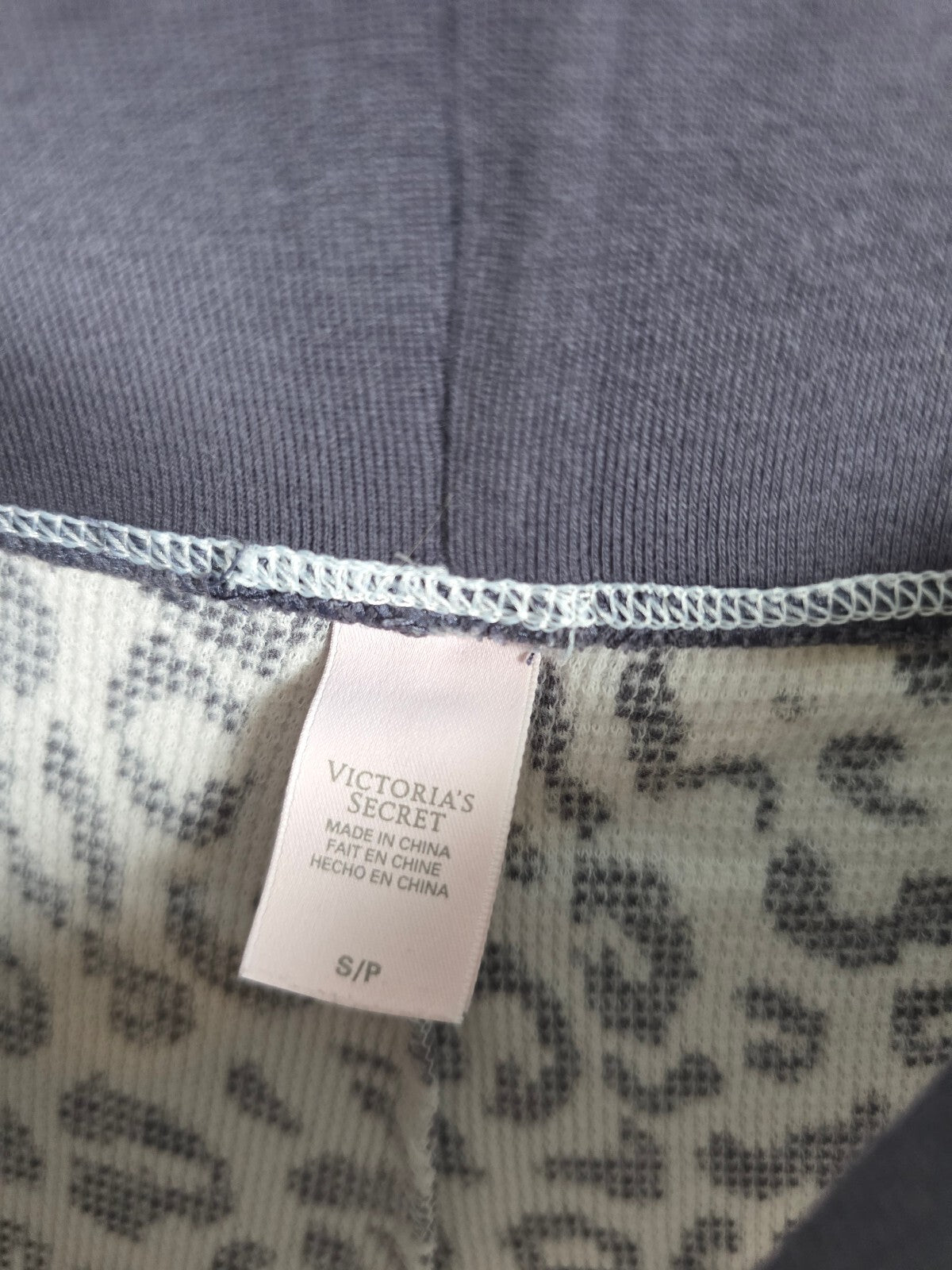 Victorias Secret Thermal SET 2pc Waffle Cheetah Leopard SMALL Pajamas