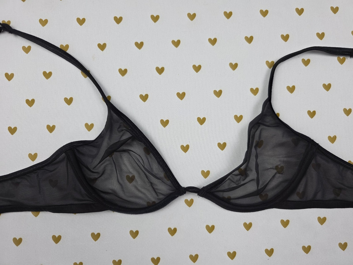 Victorias Secret Vintage Sheer Black Bra 34B Y2k 99 Lounge