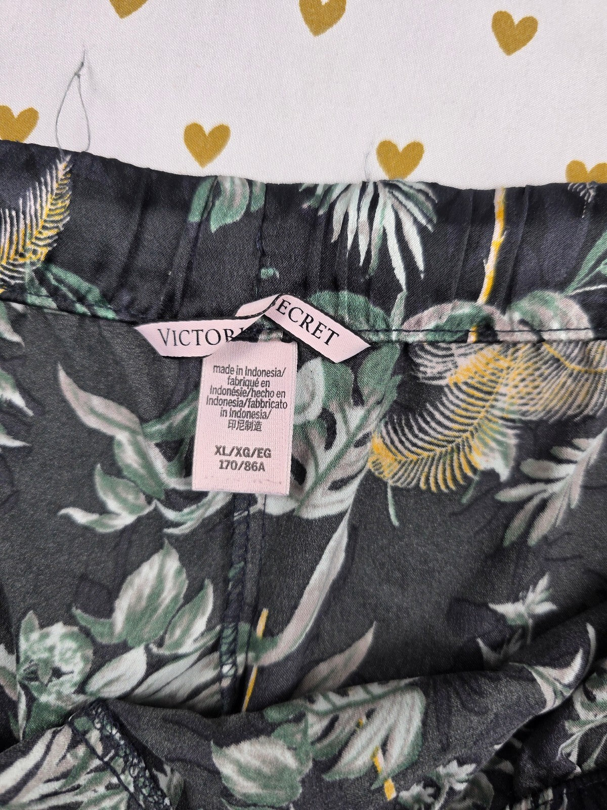 Victorias Secret Satin Palm XL Sleep Shorts Boxers Pajama Bottoms