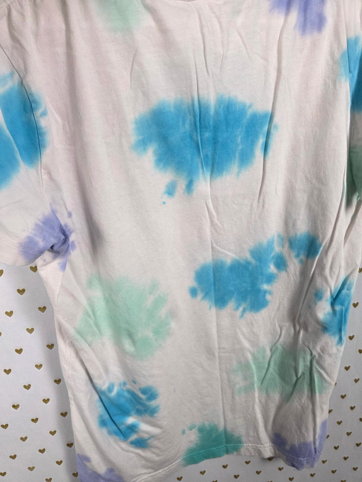 Victorias Secret PINK Tye Dye Pocket Tee Shirt Dog Logo SMALL