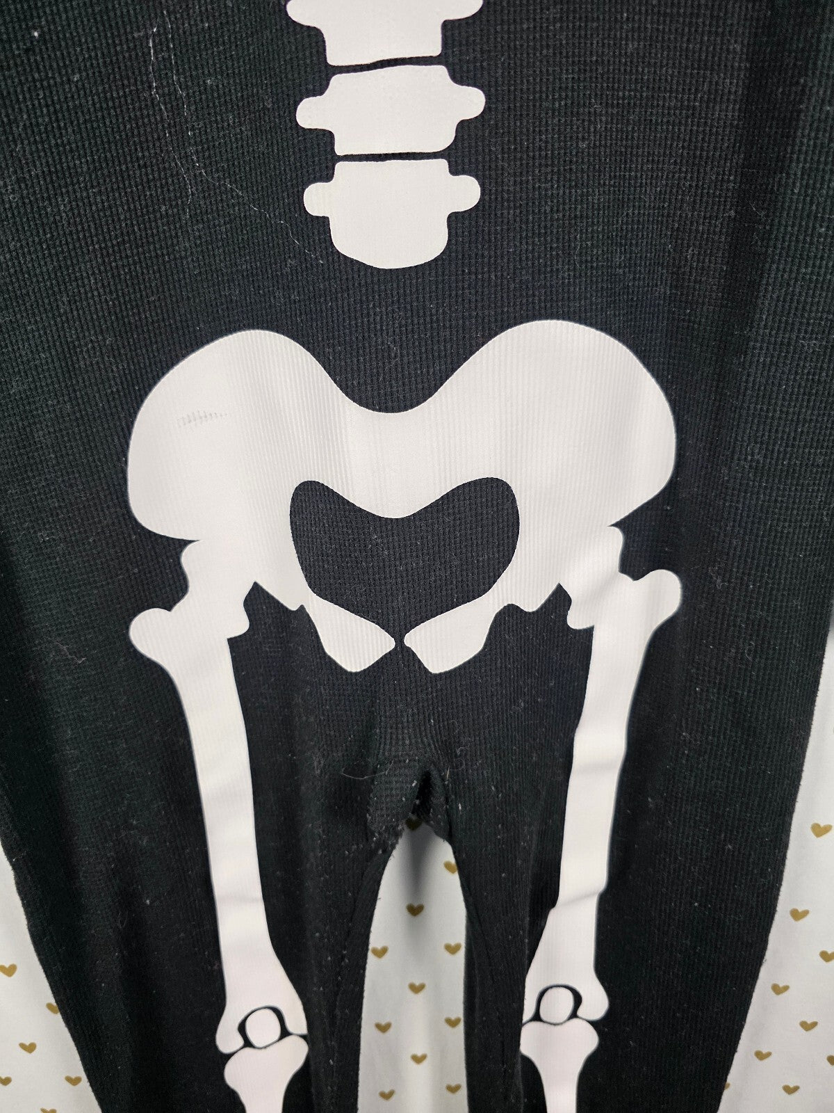 Victoria's Secret PINK Skeleton Thermal Union Suit One Piece Pajamas Black S