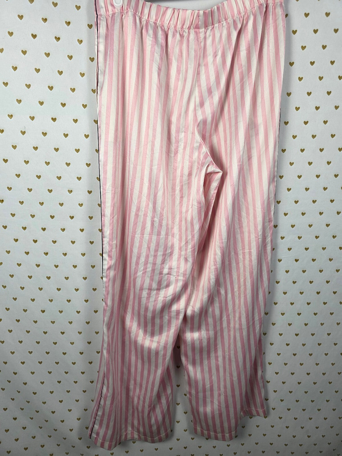 Victorias Secret Satin Striped Iconic Sleep Pants Pajama PJ Bottoms Medium