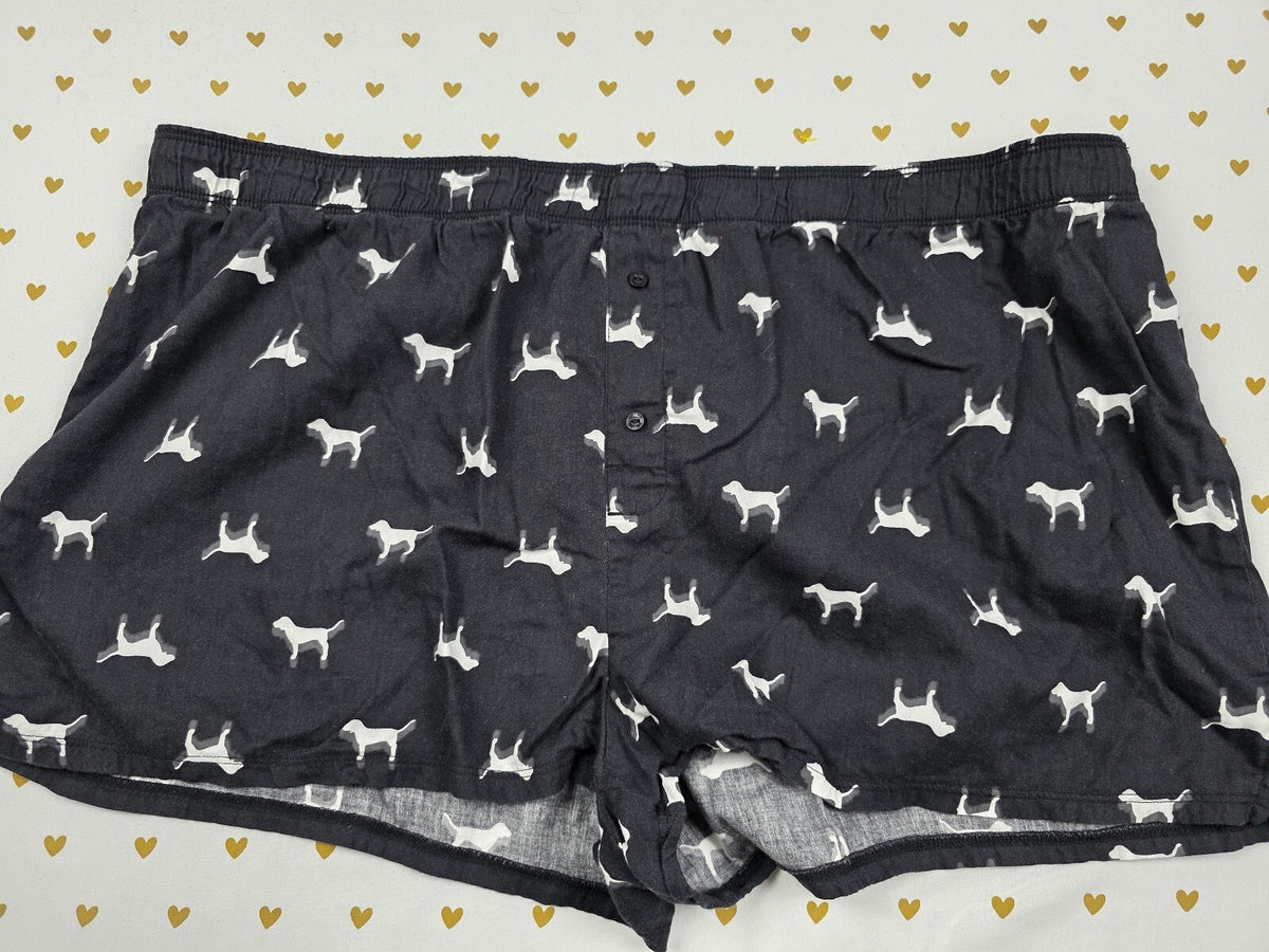 Victorias Secret PINK Dogs 2XL XXL Sleep Shorts Boxers Pajama Bottoms