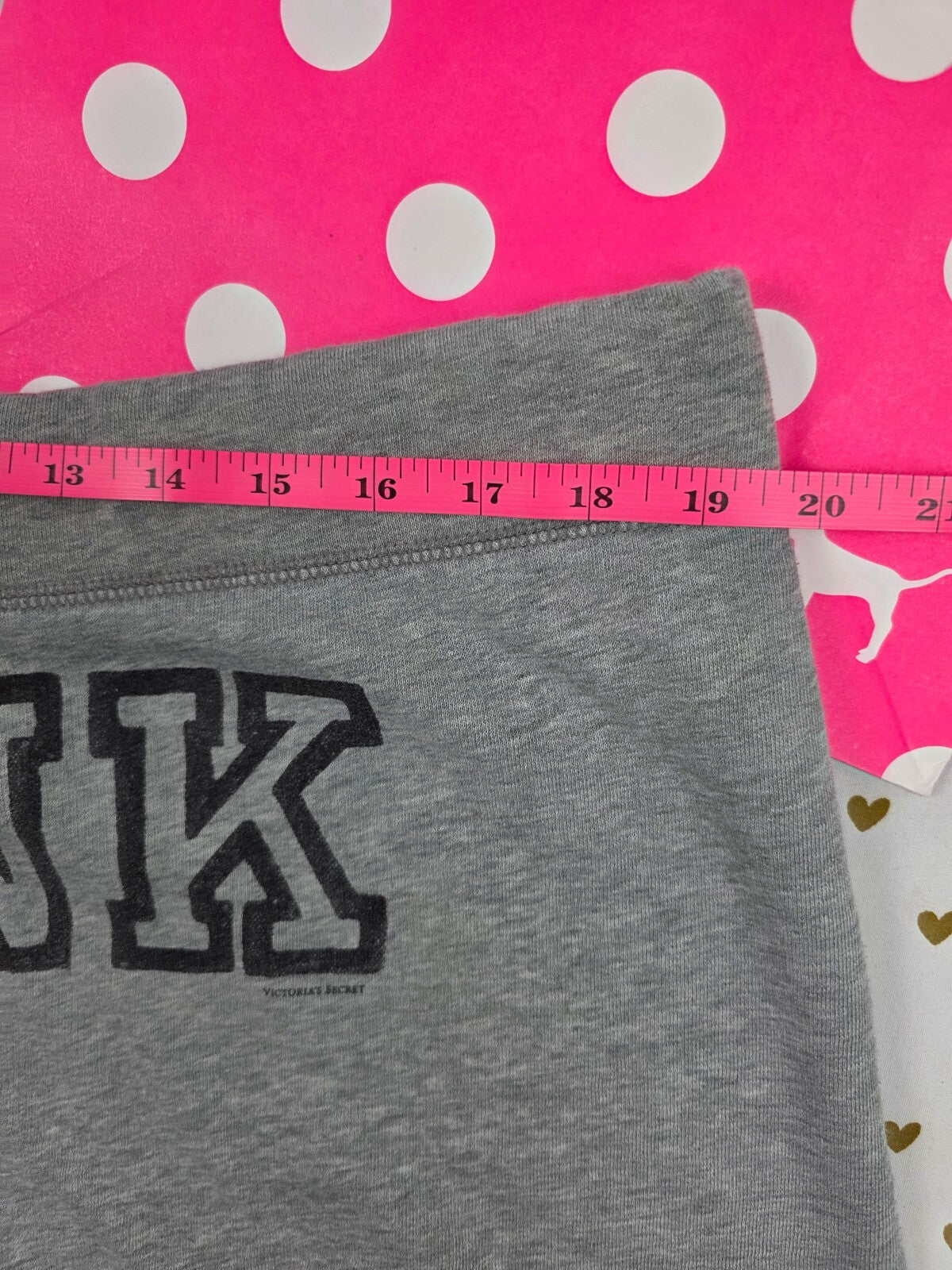 Victorias Secret PINK vintage Crest Logo Butt Sweat Shorts Large XL Grey Y2K