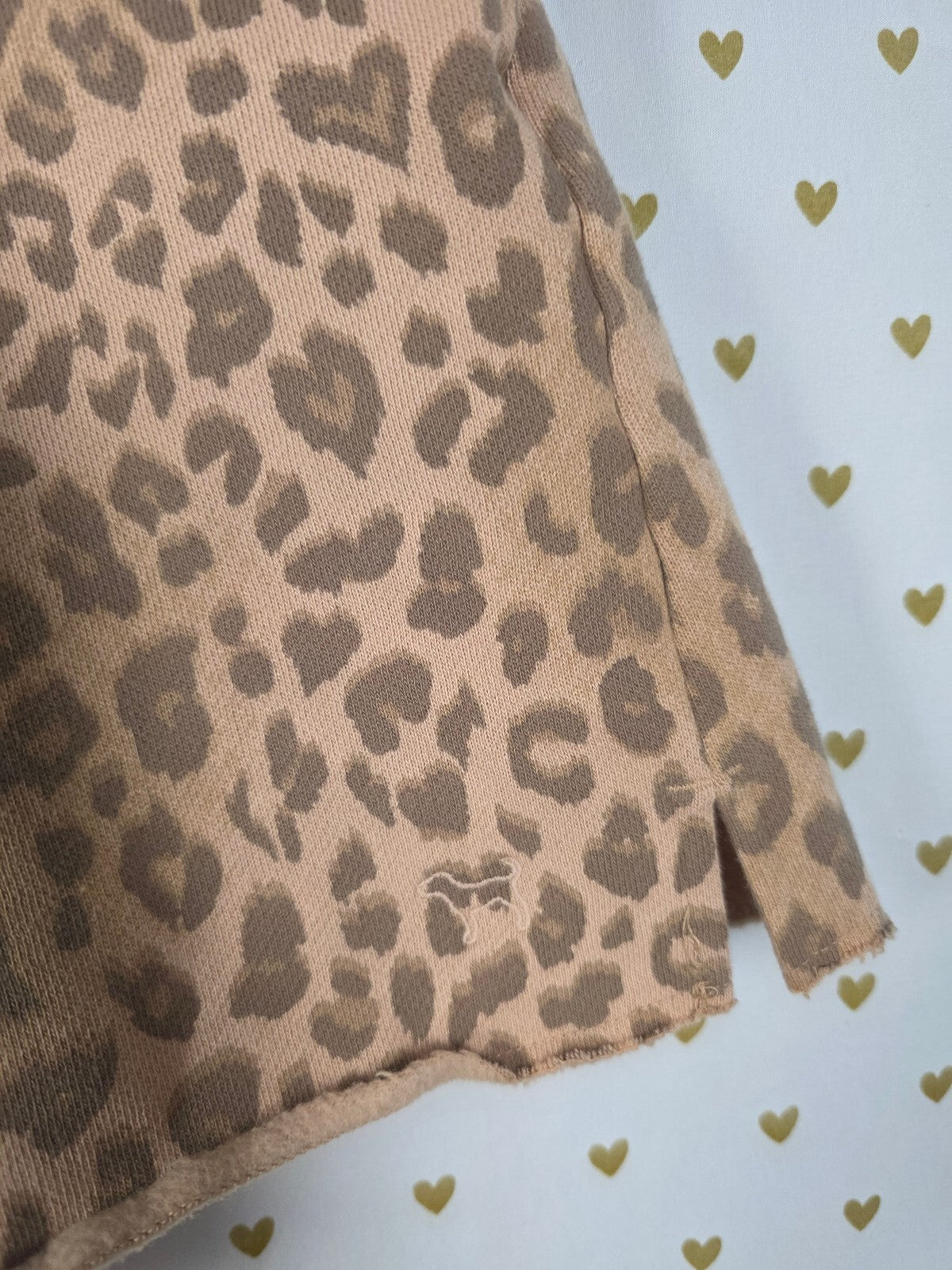 Victoria’s Secret PINK Leopard Cheetah Hoodie Shorts Set Large L Y2K