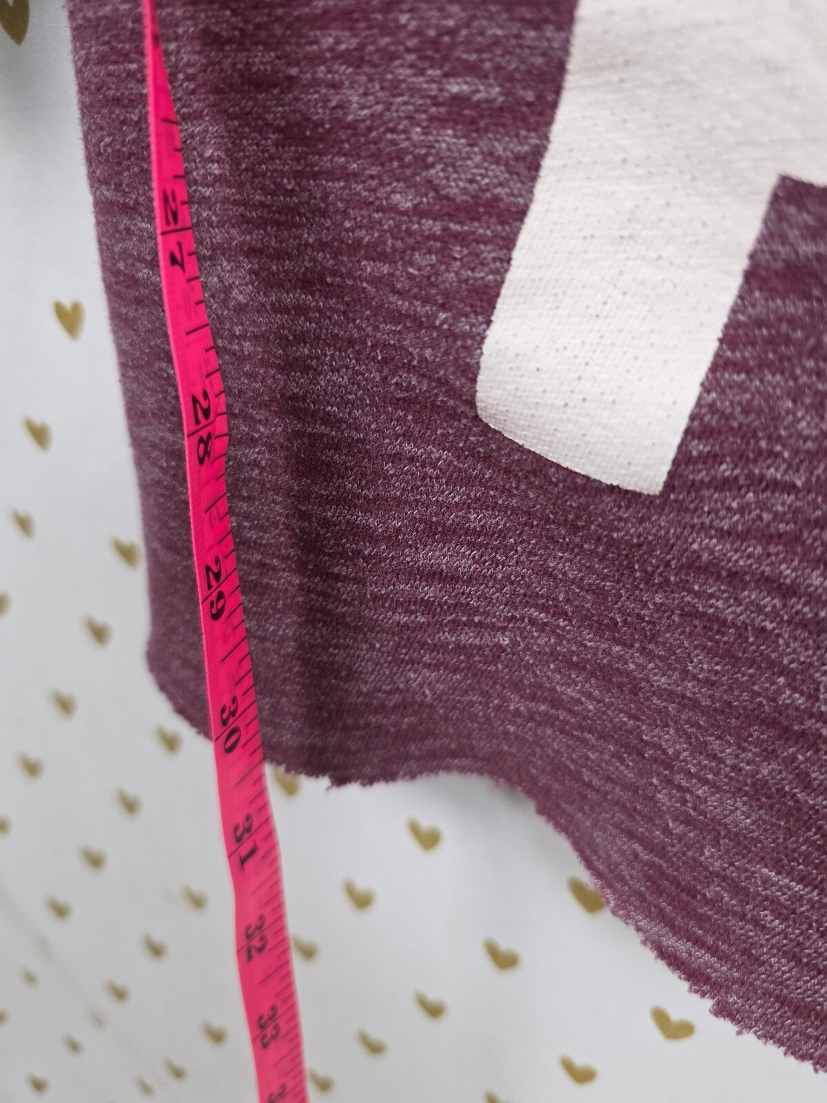 Victorias Secret PINK Diaper Butt Boyfriend Red Love Logo Flare Sweats XS
