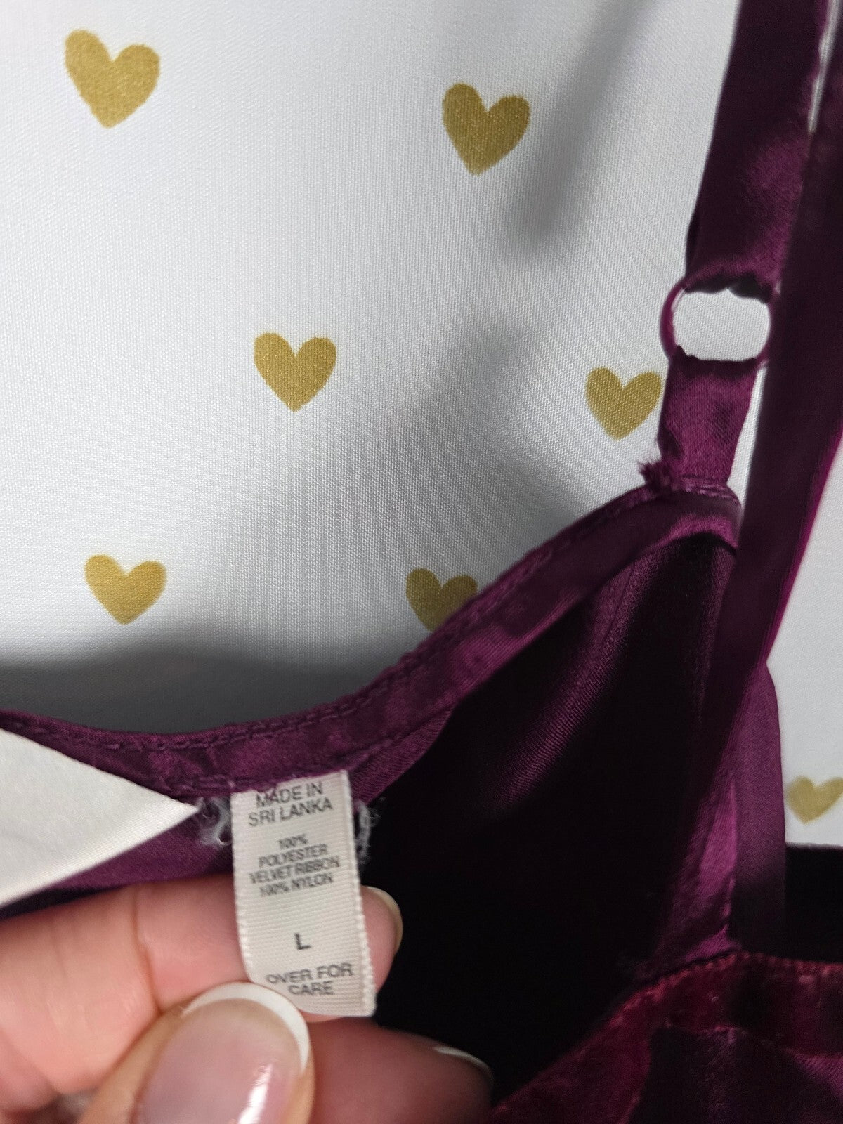 Victorias Secret Heart Label Vintage Babydoll Tank Top Purple Large
