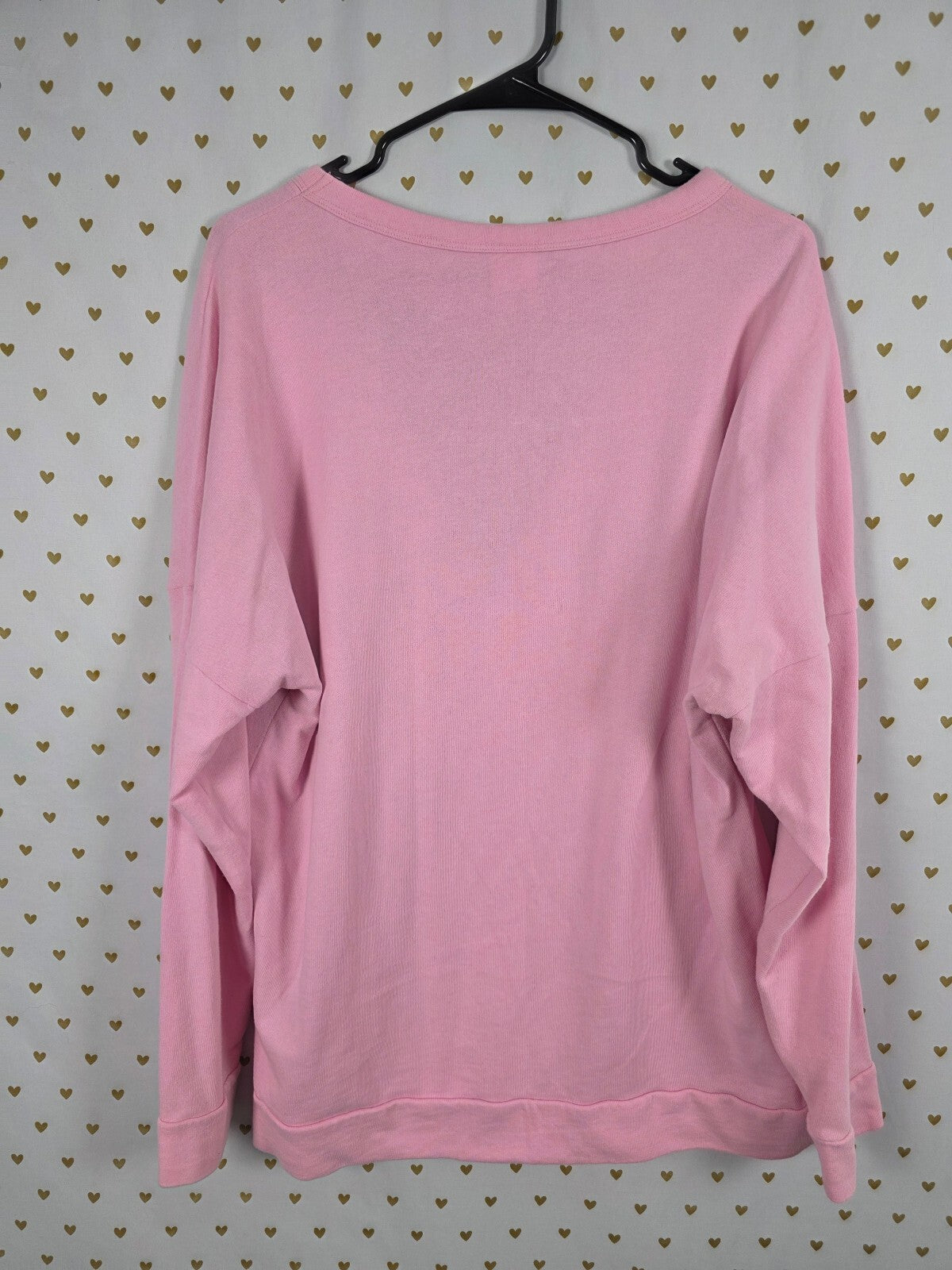 Victorias Secret PINK NATION Net V Neck Logo Sweater Shirt LARGE