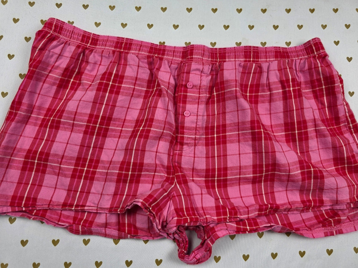 Victorias Secret PINK Plaid XL Sleep Shorts Boxers Pajama Bottoms